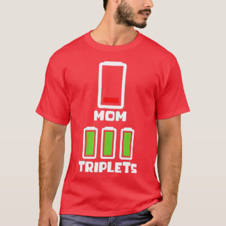 Mamma riplet Mors dag lågbatteri Mamma om riplet T Shirt