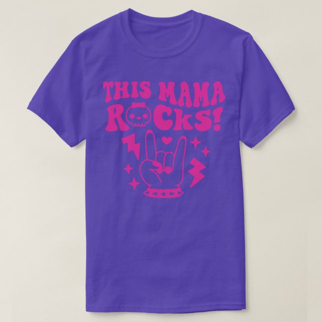 Mamma Rock and roll Mamma T Shirt (Design framsida)