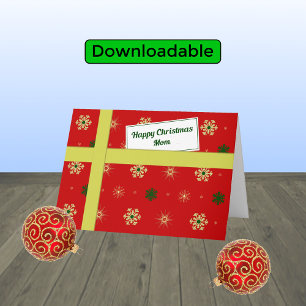 Mamma-röda skiva helgkort