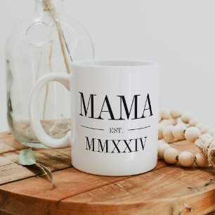 Mamma romerskt numeriskt år fastställt kaffemugg