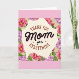 Mamma Rosa-Blommigt-kort för födelsedag Kort