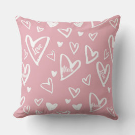 Mamma Rosa Hjärtan Kudde