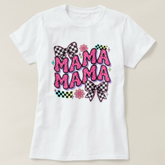 Mamma Rosa Leopardtryck Schackbräde Slöja T-Shirt