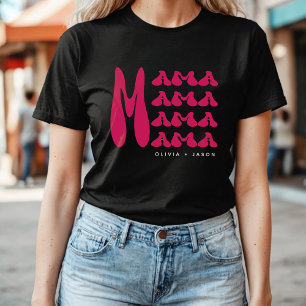 Mamma Rosa Retro Typography Kids Namn Mor T Shirt