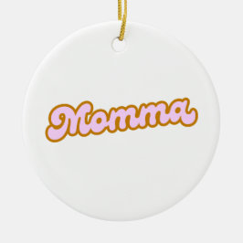 Mamma | Rosa Söt Mamma Julgransprydnad Keramik