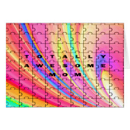 Mamma Rosa Swirl Puzzle-design, totalt Hälsningskort