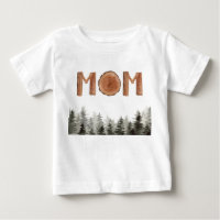 Mamma Rustic Grönt Träd Baby T-Shirt