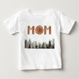 Mamma Rustic Grönt Träd Baby T-Shirt
