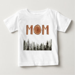Mamma Rustic Grönt Träd Baby T-Shirt