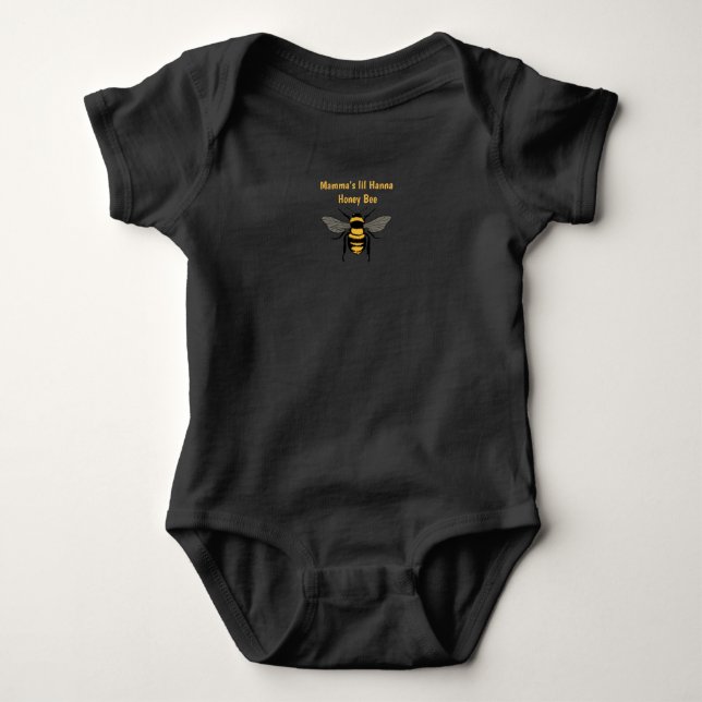 Mamma’s lil Honey bee T-Shirt Baby Bodyoverall (Framsida)