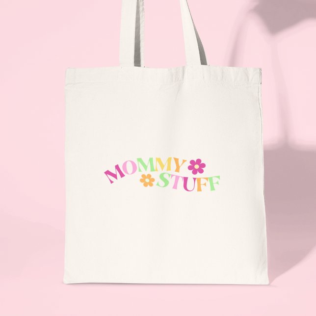 Mamma Saker Blommigt färgad gåva för nya rummen Tygkasse (Skapare uppladdad)