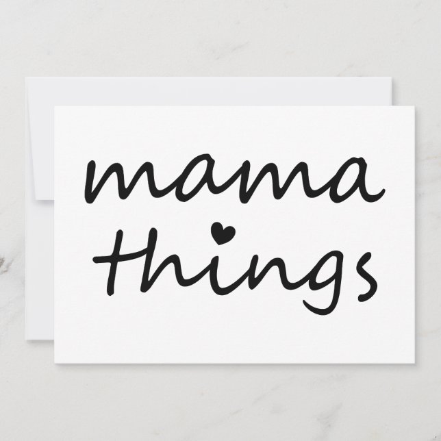 Mamma-saker Första mors dag Ny mamma Inbjudningar (Framsida)