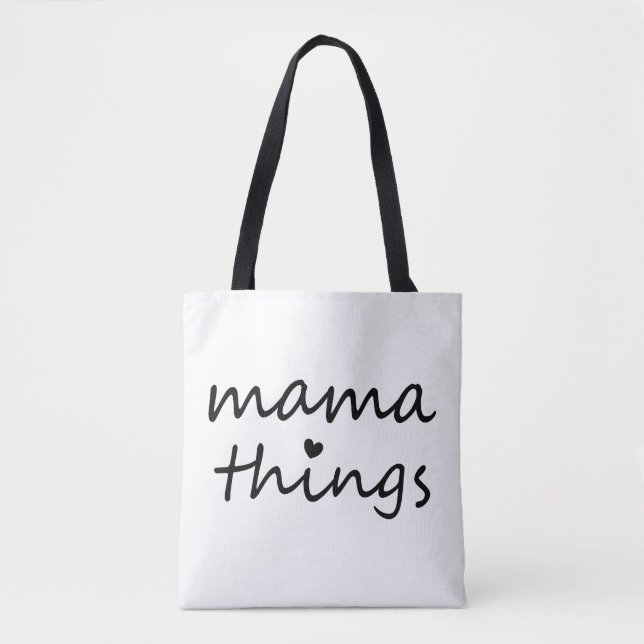 Mamma-saker Första mors dag Ny mamma Tygkasse (Framsida)