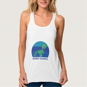 Mamma Saurus - Cute Funny Linne Med Racerback