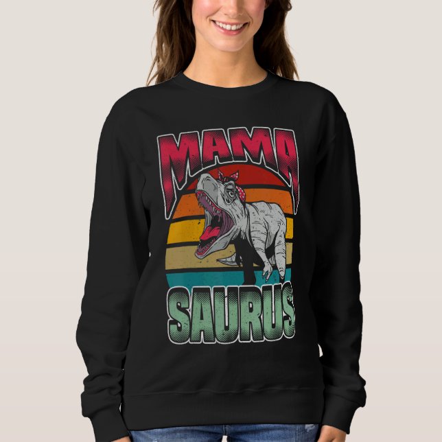 Mamma Saurus Mamasaurus   Trex Dinosaurie T Shirt (Framsida)