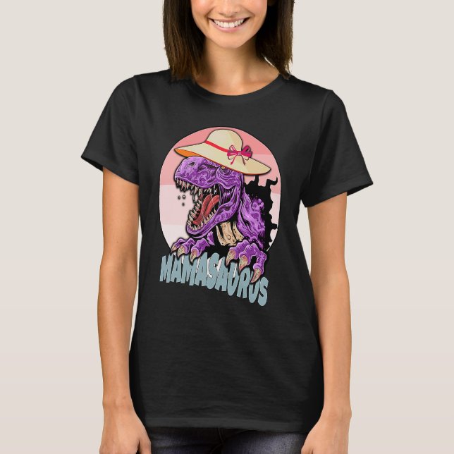 Mamma Saurus Trex Mors dag Dinosaur Mamma Dinosa T Shirt (Framsida)