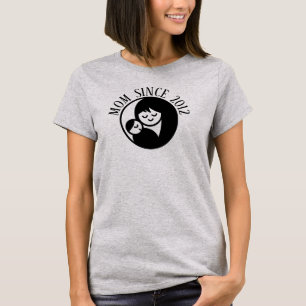 Mamma sedan Anpassadet år T Shirt