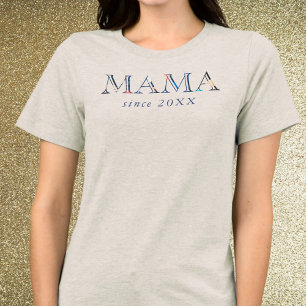 Mamma sedan Anpassningsbarna Typografi enkel Mor T Shirt