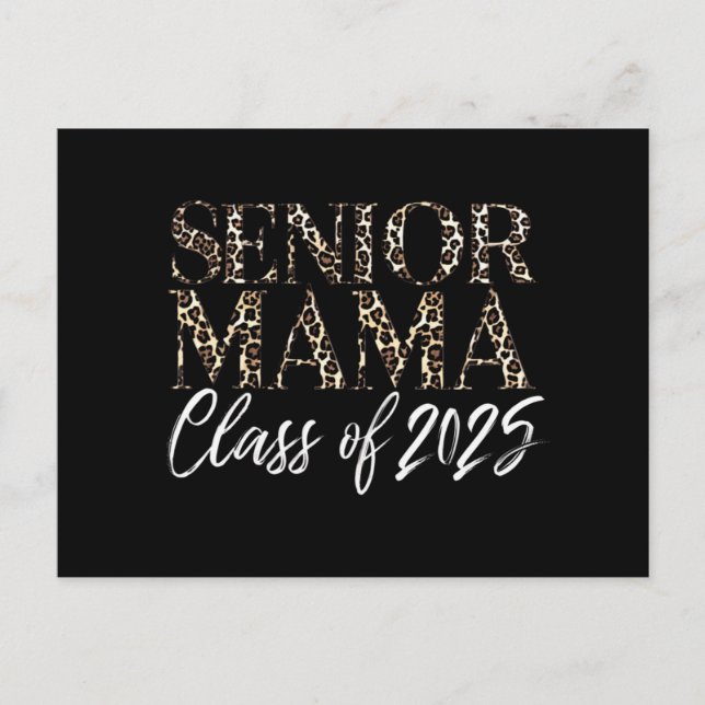 Mamma Senior 2025 Stolt mamma till en examenklass  Vykort (Framsida)