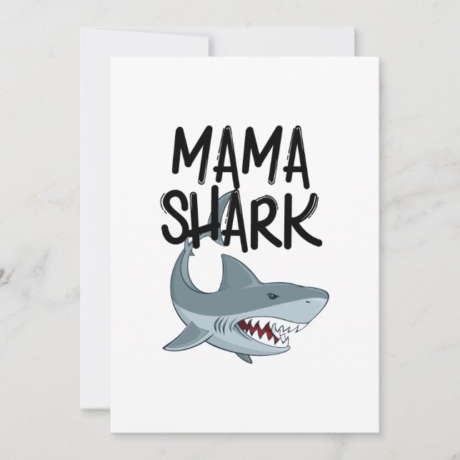 Mamma Shark Funny Mors dag-gåvor Kort (Framsida)