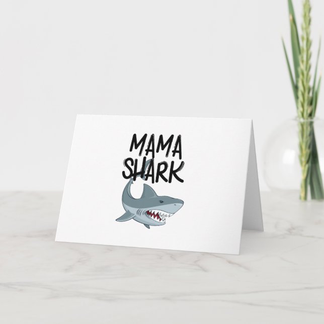 Mamma Shark Funny Mors dag-gåvor Kort (Framsida)