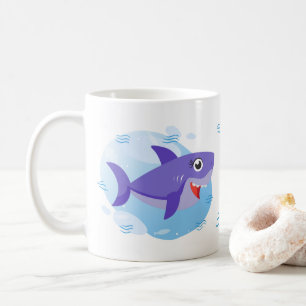 Mamma Shark - Lila Kaffemugg