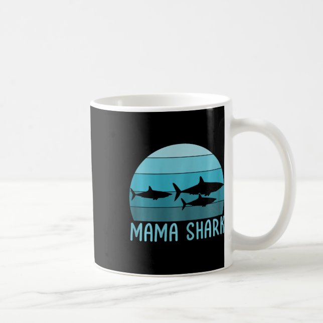 Mamma Shark Mamma 2 Mors dag Kaffemugg (Höger)