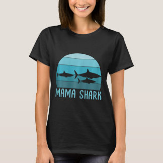 Mamma Shark Mamma 2 Mors dag T Shirt