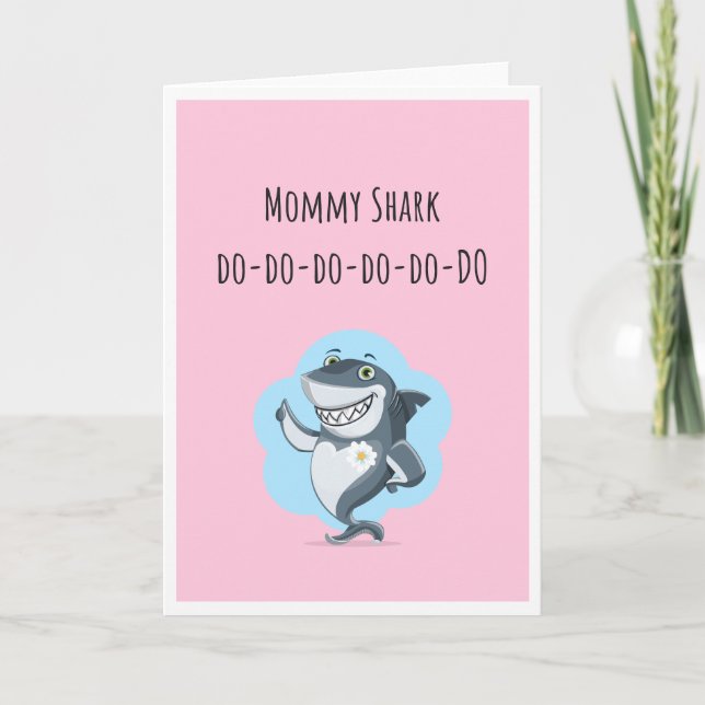 Mamma Shark Mors dag/födelsedagskort Kort (Framsida)