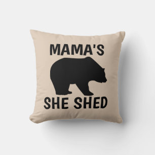 MAMMA SHE SHED BEAR GRIZLY Dekorativ kudde