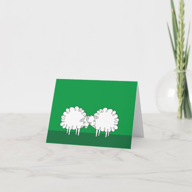 Mamma Sheep Greeting Card Kort (Framsida)