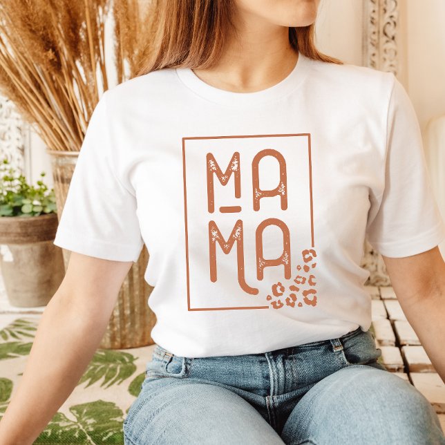 Mamma Shirt Leopard Print Mamma Graphic Tee for Ma (Skapare uppladdad)