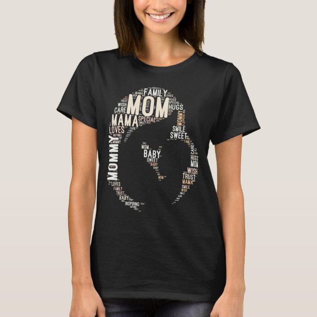 Mamma Silhouette T Shirt (Framsida)