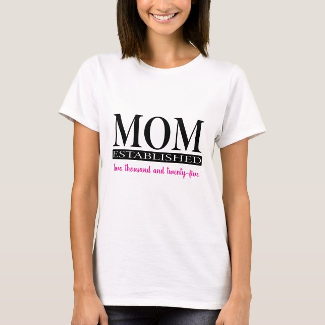 Mamma Simple Modern Script Typography T Shirt (Framsida)