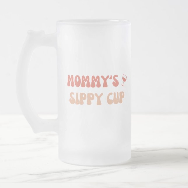 Mamma Sippy Kopp - Funny Beer Mugg för New Moms (Vänster)