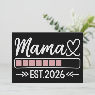 Mamma ska bli. 2026 Graviditetsannonsering Mamma Inbjudningar