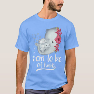 Mamma ska vara av Twillingar elefant babyskor T Shirt