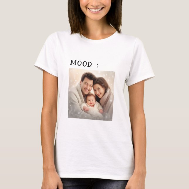 Mamma ska vara Bride som Wifey Modern Black Script T Shirt (Framsida)