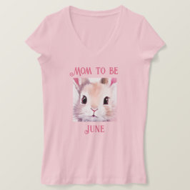 Mamma ska vara bunny vattenfärgsrosa t shirt