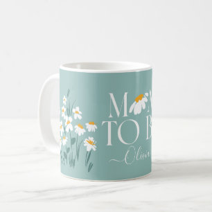 Mamma ska vara daisy blommigt babydusch nyfödd be kaffemugg