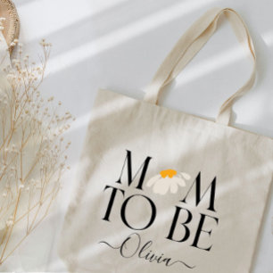 Mamma ska vara daisy blommigt babydusch nyfödd be tygkasse