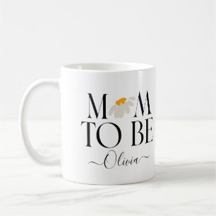 Mamma ska vara daisy blommigt babydusch nyfödd beb kaffemugg