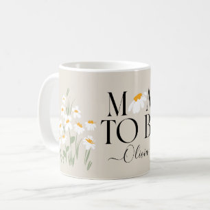Mamma ska vara daisy blommigt babydusch nyfödd beb kaffemugg