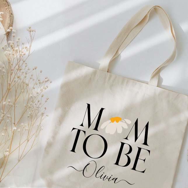 Mamma ska vara daisy blommigt babydusch nyfödd beb tygkasse (Skapare uppladdad)