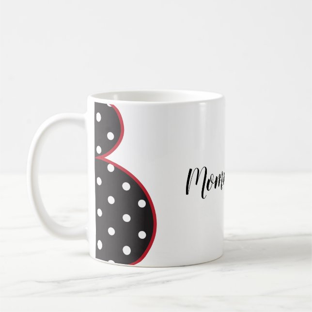 Mamma ska vara ladybug mugg med dräktig silhuett (Vänster)