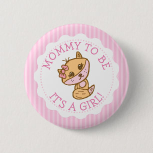 Mamma ska vara Little Fox Baby Shower Knapp