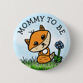 Mamma ska vara Little Fox Baby Shower Knapp