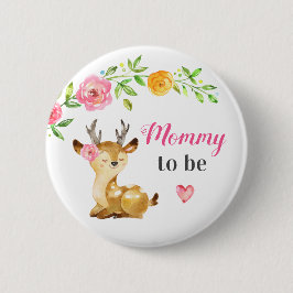 Mamma ska vara New Momma Flicka Shower Woodland Knapp