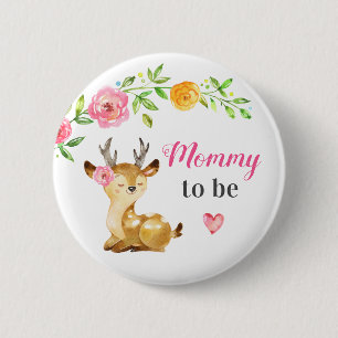 Mamma ska vara New Momma Flicka Shower Woodland Knapp
