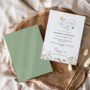 Mamma ska vara vildblomsterbabydusch och skänka gr inbjudningar